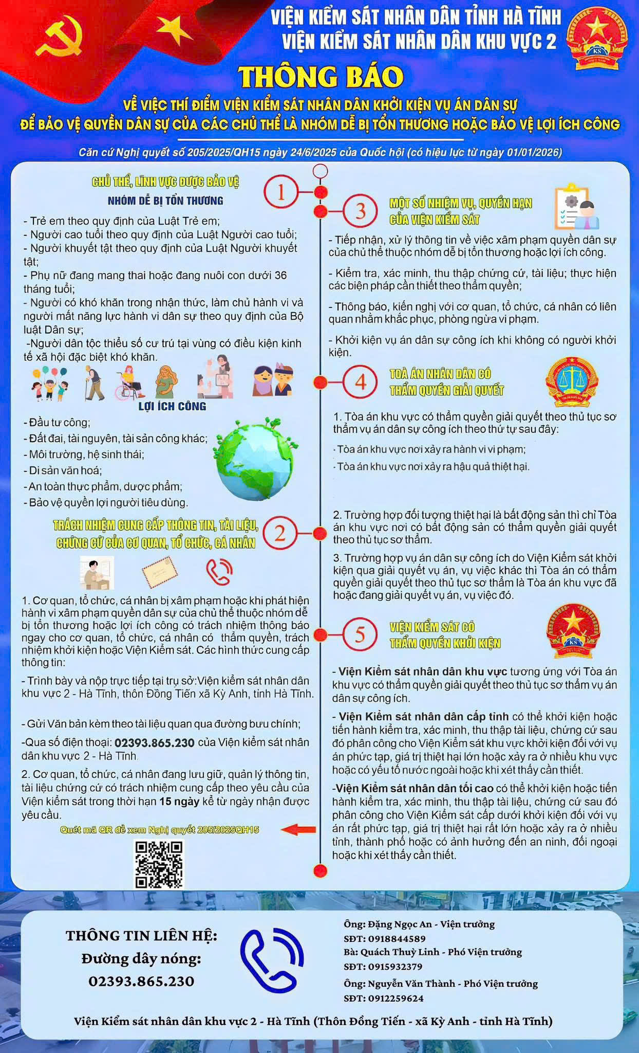 Viện kiểm sát nhân dân khu vực 2 - Hà Tĩnh tích cực tuyên truyền, phổ biến Nghị quyết số 205/2025/QH15 ngày 24/6/2025 của Quốc hội tại cơ sở.