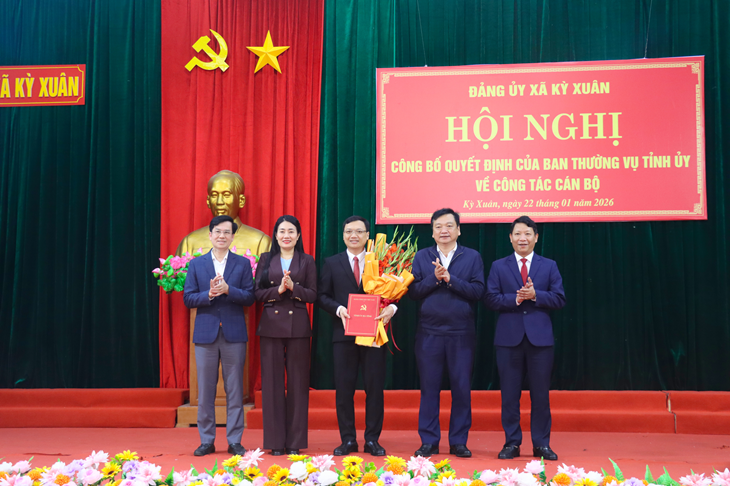 Đồng chí Lâm Ngọc Dũng giữ chức Bí thư Đảng ủy xã Kỳ Xuân