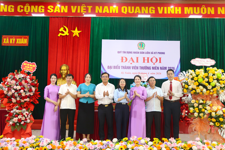 Quỹ TDND Liên xã Kỳ Phong đại hội đại biểu thành viên thường niên năm 2026