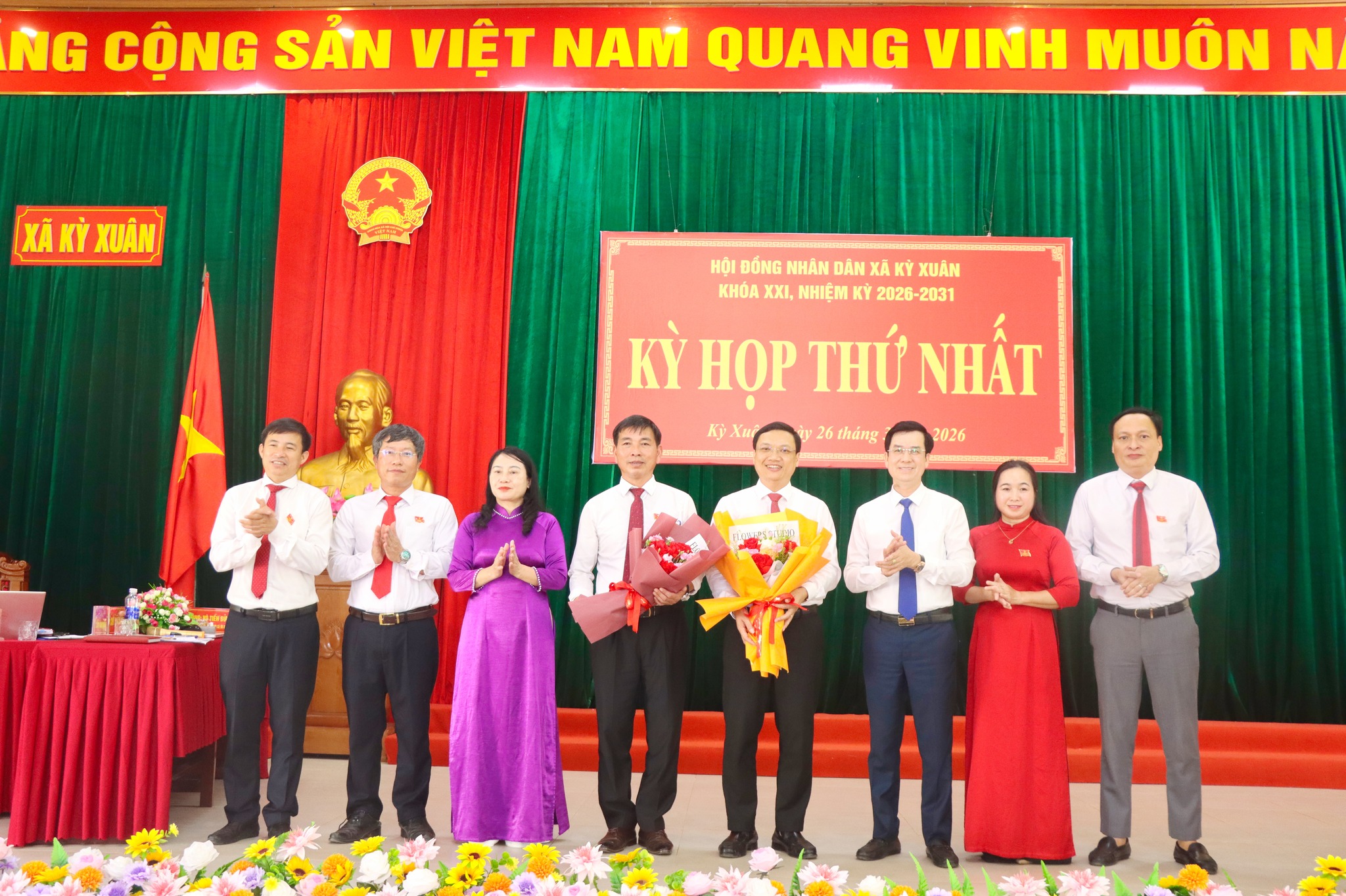 HĐND xã Kỳ Xuân khoá XXI, nhiệm kỳ 2026 - 2031 bầu các chức danh chủ chốt và quyết nghị một số nội dung quan trọng thuộc thẩm quyền
