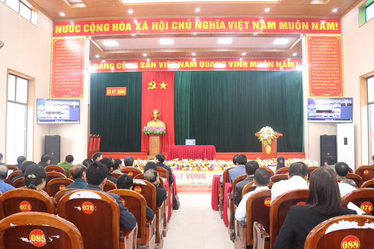 Điểm cầu Kỳ Xuân tham dự hội nghị trực tuyến chuẩn bị cho công tác bầu cử đại biểu Quốc hội khóa XVI và bầu cử đại biểu HĐND các cấp, nhiệm kỳ 2026 -2031