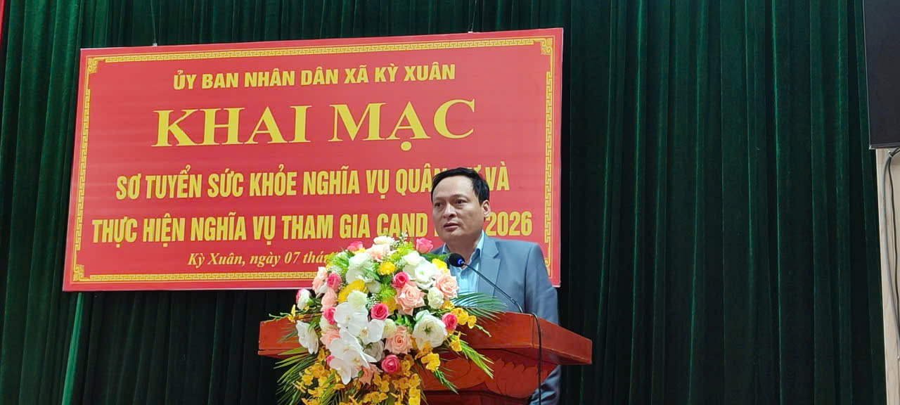 HỘI ĐỒNG NGHĨA VỤ QUÂN SỰ XÃ KỲ XUÂN TỔ CHỨC KHÁM SƠ TUYỂN SỨC KHỎE NGHĨA VỤ QUÂN SỰ VÀ NGHĨA VỤ THAM GIA CÔNG AN NHÂN DÂN NĂM 2026