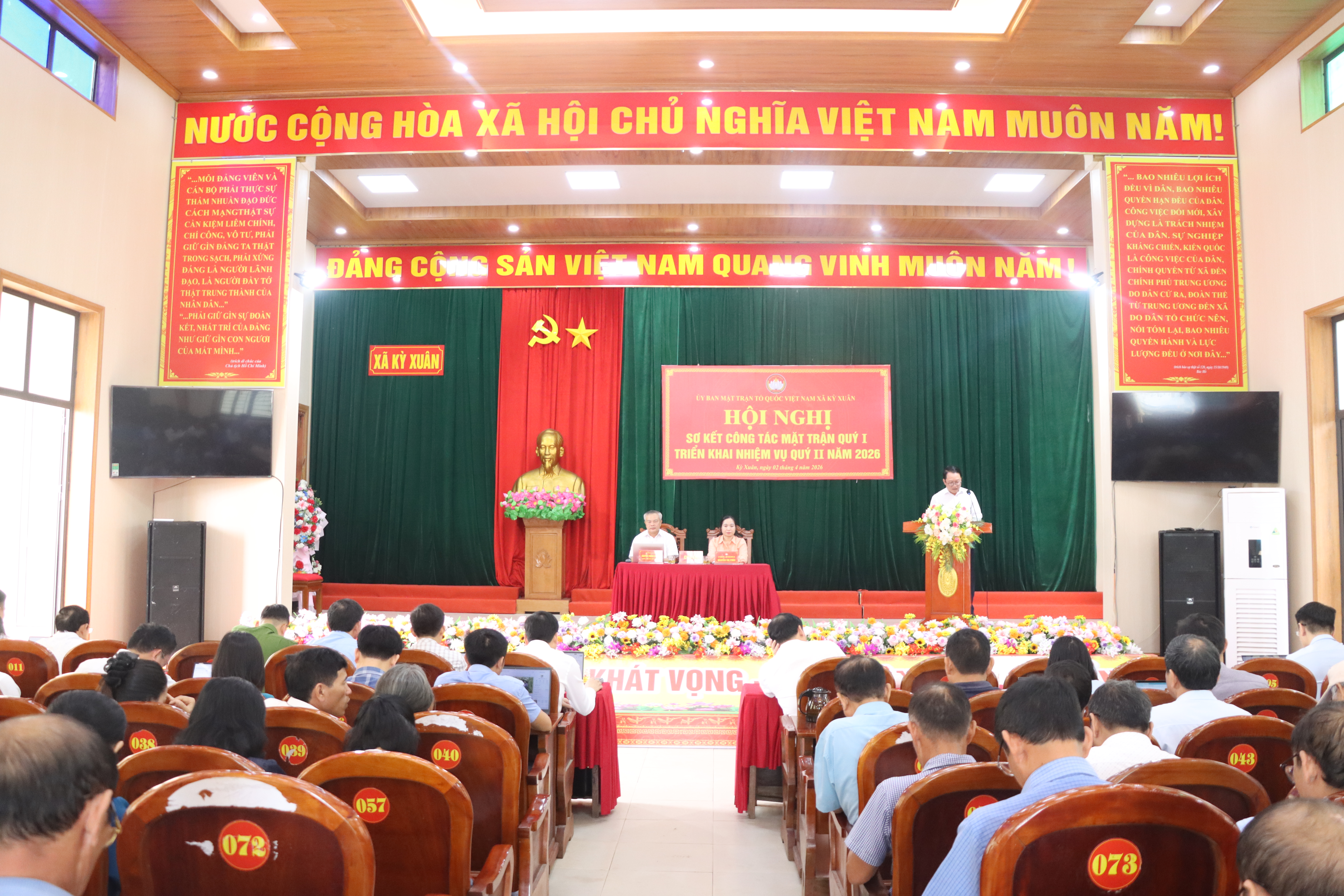 UBND – UB MTTQ xã Kỳ Xuân vừa phối hợp tổ chức hội nghị tổng kết công tác quý I và triển khai nhiệm vụ năm 2026 