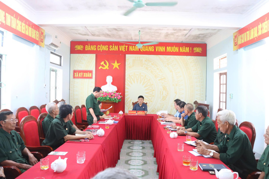 Hội CCB tỉnh Hà Tĩnh kiểm tra hoạt động công tác hội tại xã Kỳ Xuân