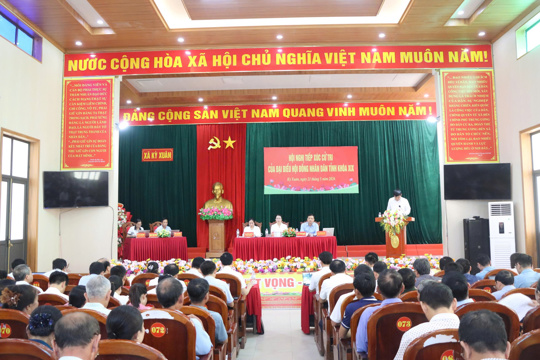 Cử tri các xã Kỳ Xuân, Kỳ Thượng, Kỳ Lạc đề xuất bổ sung nhân lực cấp xã, đầu tư hạ tầng và tháo gỡ các vướng mắc về dân sinh
