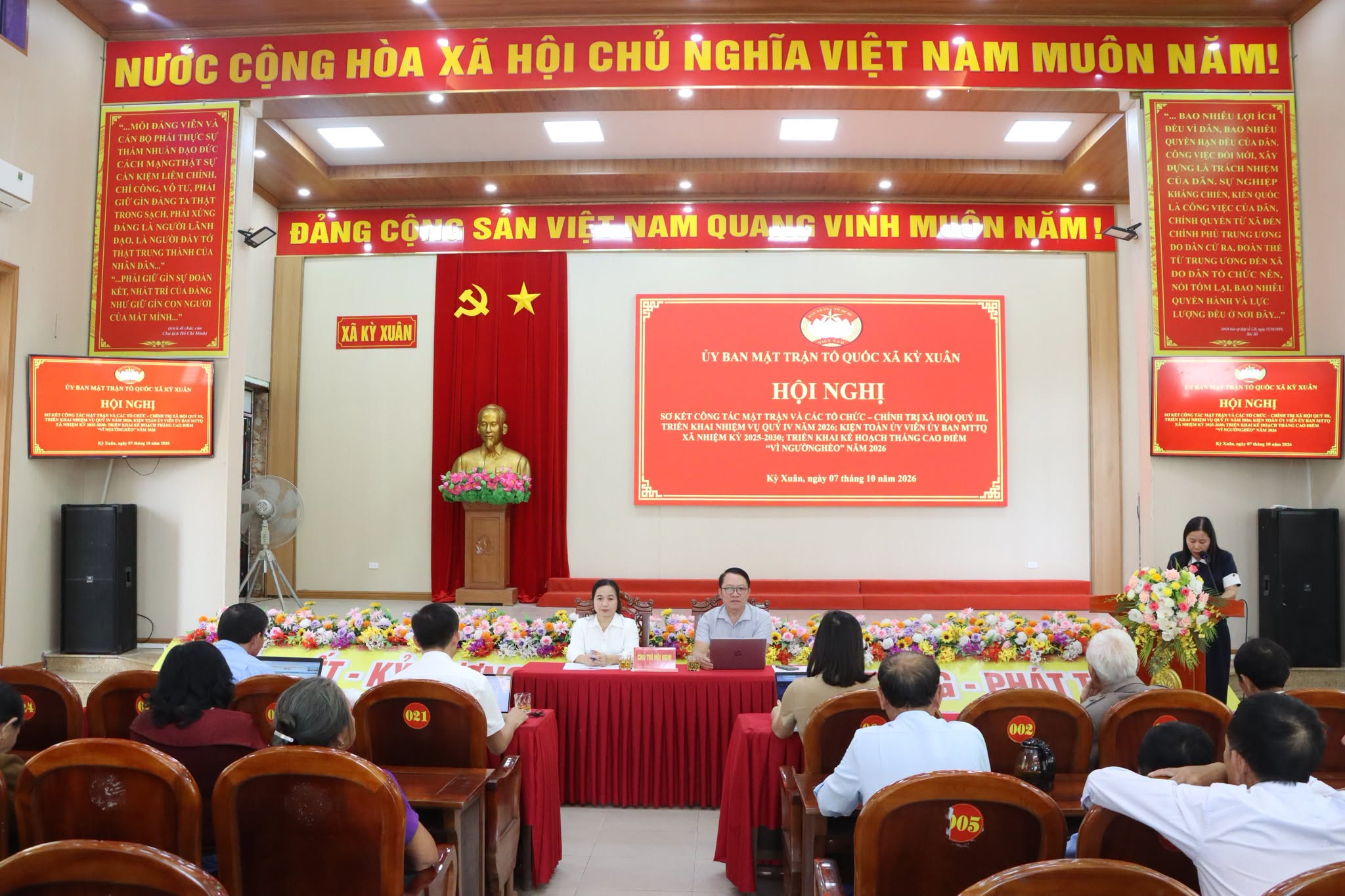 Kỳ Xuân đánh giá công tác mặt trận quý III, triển khai nhiệm vụ quý IV năm 2026