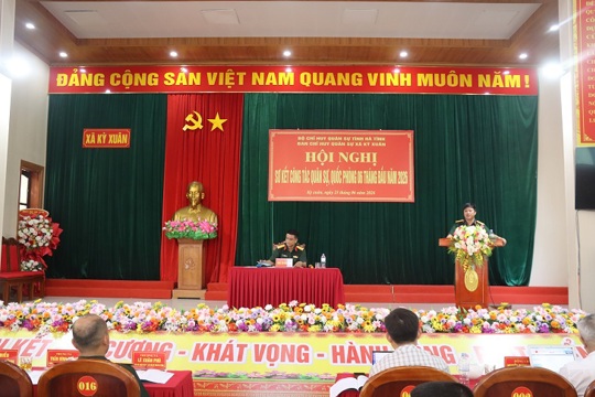 BCHQS xã Kỳ Xuân tổ chức Hội nghị sơ kết công tác quân sự, quốc phòng 6 tháng đầu năm 2026